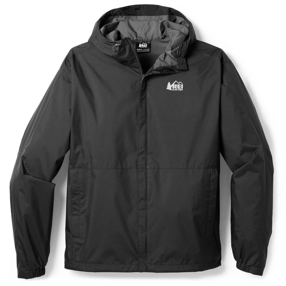 REI Trailmade Rain Jacket Mens Black Waterproof Breathable Small New‎ With Tags